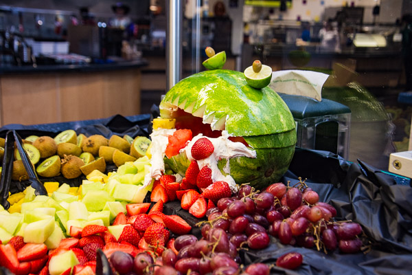 Step right up to the playfully unique fruit bar!