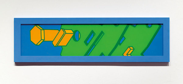 Repko's "Fibonacci" (acrylic, paint and wood, 48 inches by 12 inches)