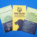 Informative publications, available through a Bush Campus Center display, call attention to college resources.
