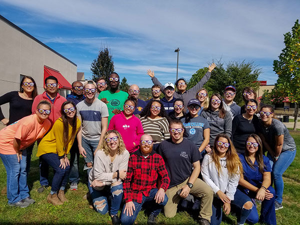 Students in the physician assistant studies major at Pennsylvania College of Technology celebrate bright futures in the PA profession with National Physician Assistant Week (Oct. 6-12) sunglasses, courtesy of the National Commission on the Certification of Physician Assistants.