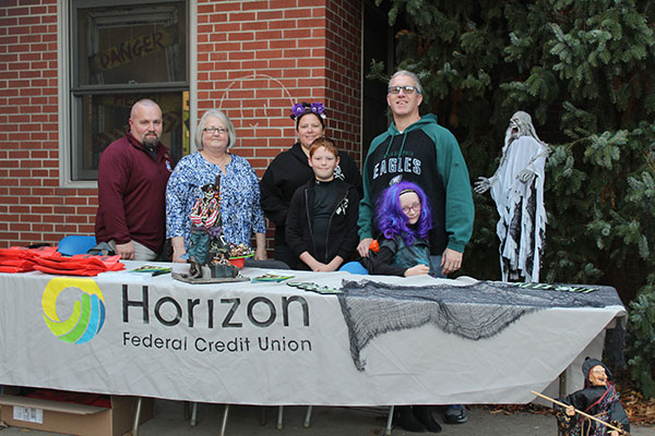 Horizon Federal Credit Union was the candy sponsor for Trick or Treat Night.