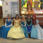 Occupational Therapy Assistant Club members (from left) Cayla M. Rogers, of Selinsgrove; Felicia Baker, of Mifflinburg; Elizabeth Wellar, of Bellefonte; Kaylin J. Walker, of Liberty; and Kayla N. Kern, of Williamsport, dress up to brighten patients’ day at Geisinger Janet Weis Children’s Hospital.