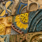 Relief sculptures in clay