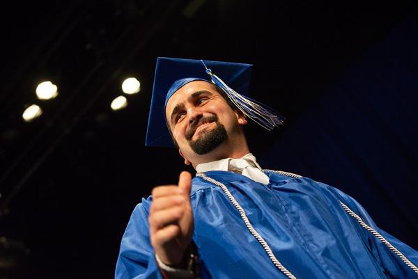 Jonathan G. Vasconcelos is ready to head home to New Hampshire to work. He earned associate degrees in heavy construction equipment technology: technician  and operator emphases. 