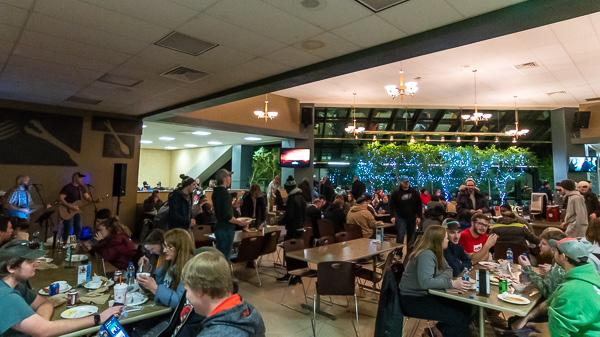 The largest Midnight Breakfast crowd since 2005 enjoys one of the college's longest traditions.