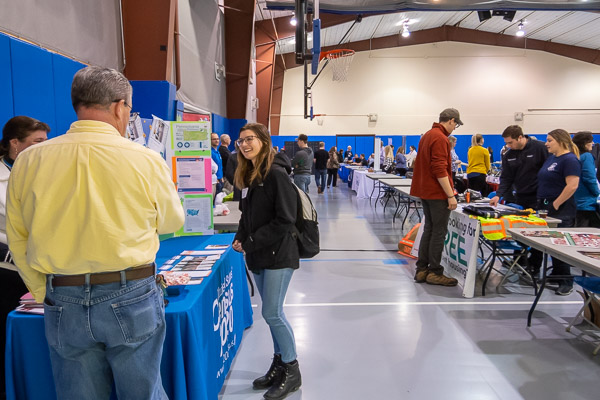 Among the job fair vendors is the United States Census 2020 (left), hiring thousands of people to assist with this spring's federally required population count.