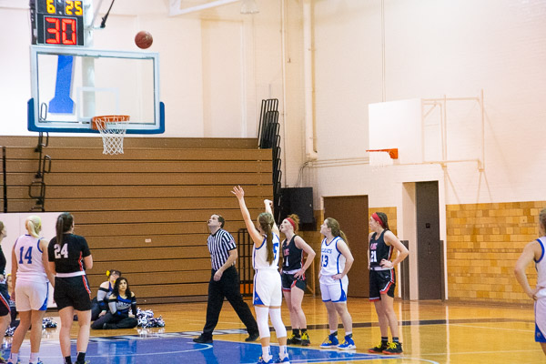 Lydia Albert launches a free-throw attempt.
