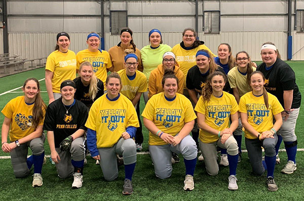 The women's softball team does its part to raise awareness. (Photo provided)