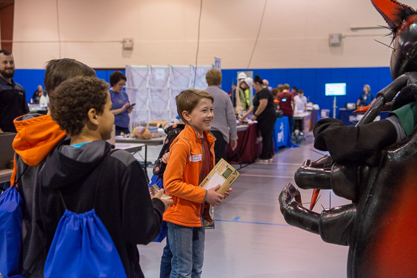 Delighting young guests, the Lycoming County Conservation District's uncharacteristically friendly (and purposefully informative) tick points the way to adventures in science.