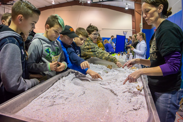The power of water is explored at the Northcentral Pennsylvania Conservancy table.