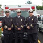 Hutchins (right), along with Dr. Gregory R. Frailey (left), medical director for the paramedic program, and John W. “J.J.” Magyar II, part-time faculty