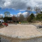 ... a hardscape project takes shape outside the ESC.