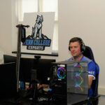 The Wildcat Den provides a fitting studio for Young's participation in a national esports convention.