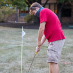 Aidan J. Turner, an industrial design major from Fogelsville, exhibits finesse on the green.