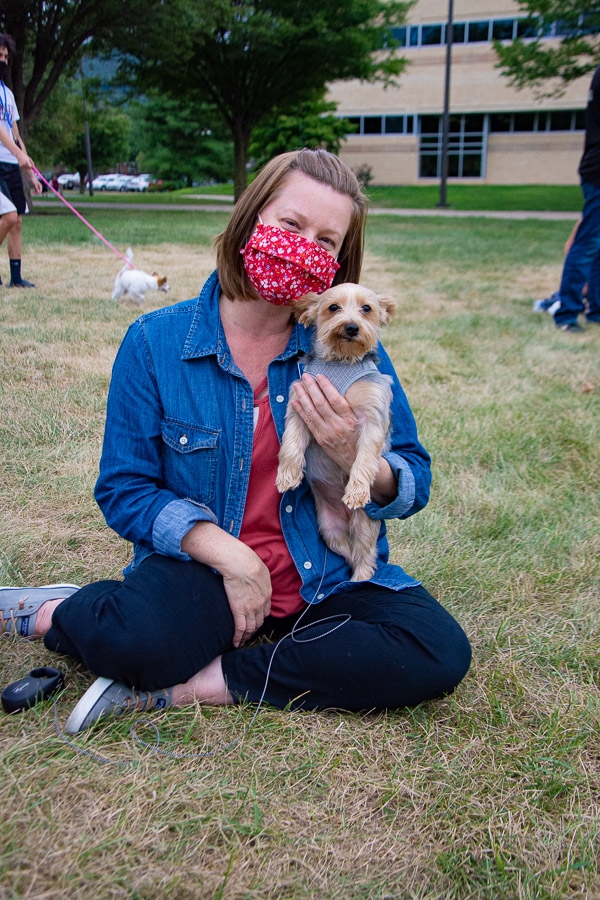 No strangers to the event, now in its 11th year, are Noelle B. Bloom and Lily, the Yorkshire terrier. Bloom is assistant director of Dining Services.
