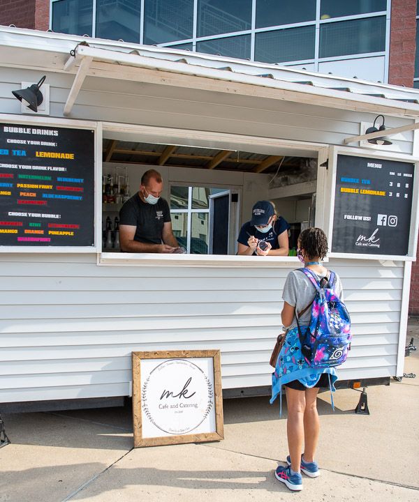 Teamwork makes the dream work! Penn College alumni couple Logan J. and Melyce E. Kenyon serve up “bubble tea” (also known as “boba”), a drink invented in Taiwan. Logan is a 2012  architectural technology graduate. Melyce earned her culinary arts technology degree in 2018, then opened MK Café & Catering in Canton. 