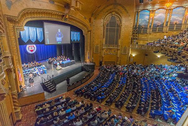 The Community Arts Center hosts a Penn College commencement ceremony in 2017.