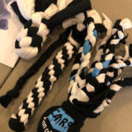 Handcrafted with love, and destined for a doggie donation