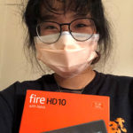 In a selfie, grand-prize winner (and student photographer) Juvy A. Orillaza shows off her "Thank you" gift for properly wearing her mask on campus.