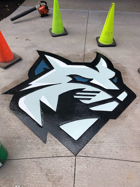 From construction site to Wildcat Zone: A familiar face makes it clear who prowls this campus! (Photo provided)