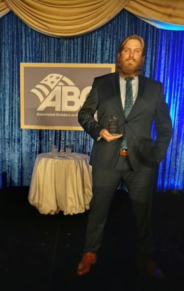 Way holds an Excellence in Construction Award presented by last month  by ABC's Metro Washington and Virginia chapters.