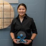 Hadden designed the 3D-printed memento gifted at the Fall 2018 dedication of The Dr. Welch Workshop: A Makerspace at Penn College – just one of the ways in which she's left her mark.