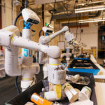 X’s experiments at its headquarters in Mountain View, California, include robots sorting waste into bins dedicated to landfill, recycling and compost. The goal of the Everyday Robot Project is to produce machines that possess the humanlike capacity to learn and adapt. Fletcher Ewing, ’98, is senior mechanical engineer for the project.