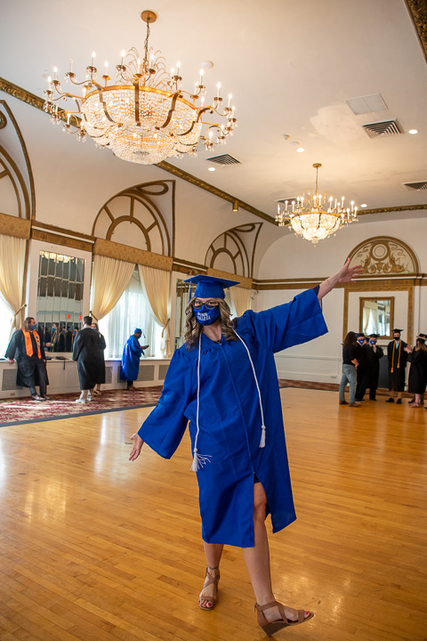 On the heels of receiving a Distinguished Staff Award from the college, honors graduate Bridgette R. Snyder – earning an associate degree in individual studies – caps an already-stellar week with a turn on the Genetti Ballroom floor.