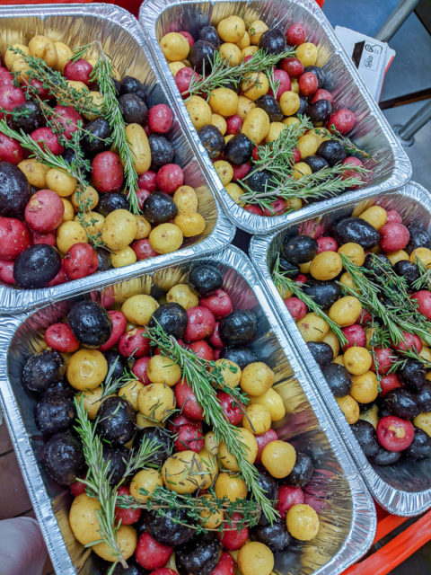 Potatoes add local color to an international event.