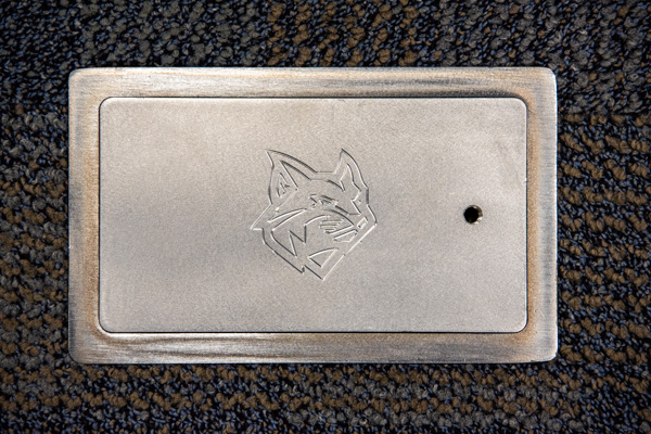 Down to the last detail: The Wildcat adorns the center's floorplates.