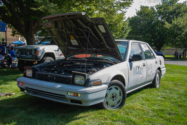Several cars were on display, not atypically drawing attention.