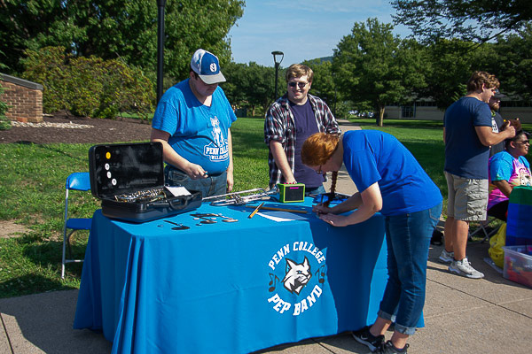 The Penn College Pep Band enlists another member, eager to spread school spirit through a love of music.