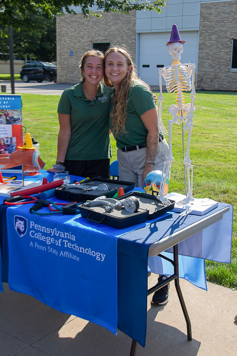 The Physical Therapist Assistant Club is ably personified by PTA majors Rose V. Gatchell (left), of Manchester, and Sydney A. Bruno, of Williamsport.