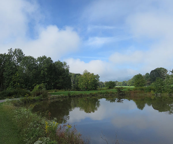 Move along, nothing to see here ... except the pleasing early-autumn sights of White Deer Golf Course, carved out of the same stunning woodlands that surround the nearby Schneebeli Earth Science Center.