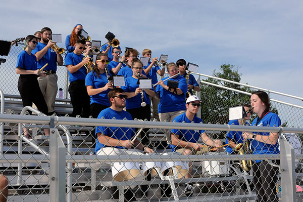 The Pep Band entertains with such crowd-pleasers as 