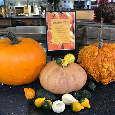 Decorations were hand-picked by John L. Carpenter Jr., of Carpenter’s Farm in Linden, a senior in the plastics and polymer engineering technology major.