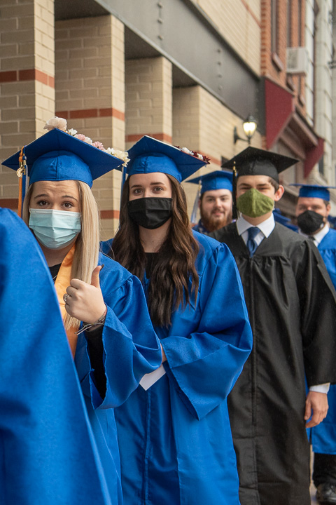 In spite of falling rain, spirits (and thumbs) were up!