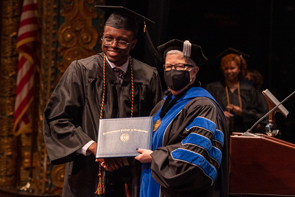 Emeka M. Nwokeji, who picked up an associate degree in information technology: technical support technology emphasis just six months ago, adds a bachelor's in the network support concentration.