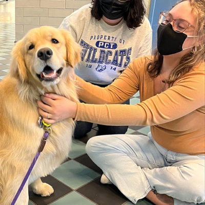 ... providing students with welcome smiles as Spring Break approaches.