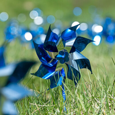 Sparkling in the sun, moving with the wind