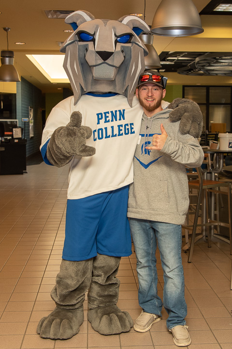 Throop resident Devon P. Budzinski, interested in heavy construction equipment technology: operator emphasis and playing on the Penn College baseball team, was excited to 