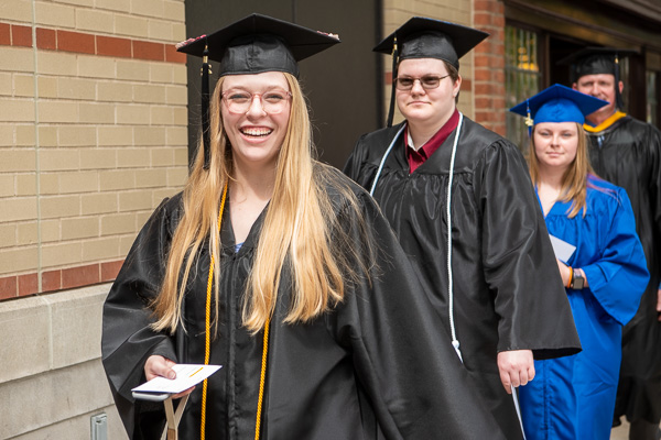 En route to her second degree (applied health studies: radiography concentration)  is Chloe A. Bierly, who earned an associate degree in radiography in 2019. Bierly received the UPMC Program Award for Applied Health Studies on Friday afternoon.