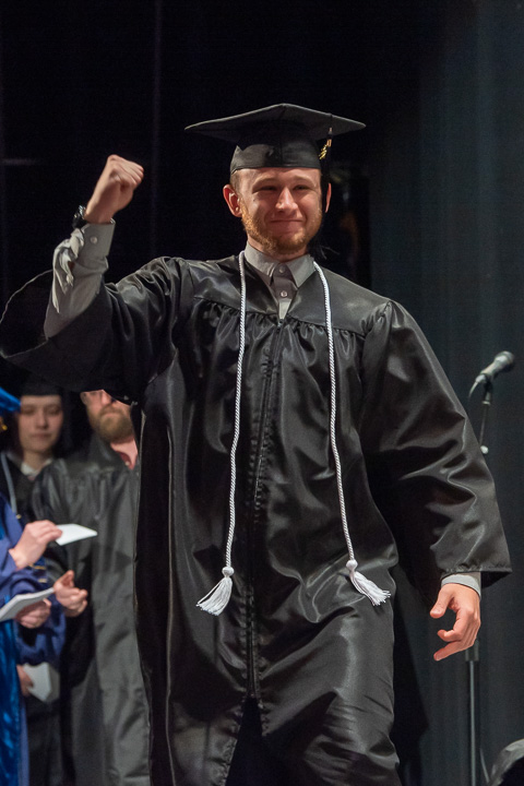 Triumphant! Is there any other word for plastics & polymer engineeering technology graduate Jarad David Sarna?