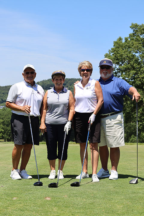 Longtime event supporters: Ed and Linda Alberts (left), of Ralph S. Alberts Co. Inc., and Maggie and Dave Roche, of Roche Financial Inc. Linda and Maggie serve on the foundation board, the former as first vice chair.