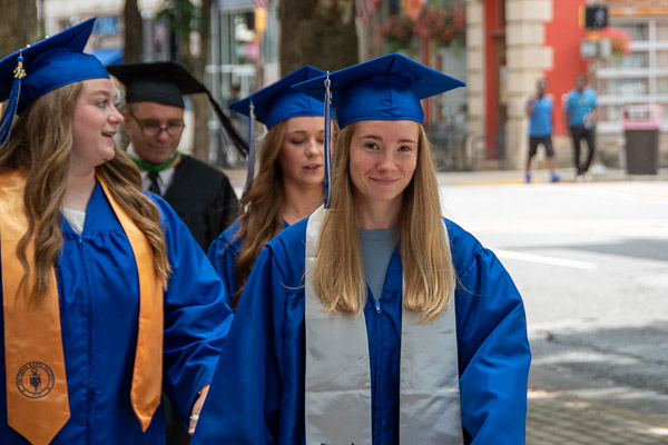 Radiography and soccer grad Sloane A. Tressler, of Mill Hall, takes the final steps toward her associate degree. She’ll continue toward a bachelor’s degree in applied health studies this fall.