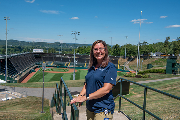 Rebecca Baker, an emergency management & homeland security student at Pennsylvania College of Technology, is helping to keep participants and guests safe during the 2022 Little League Baseball World Series. Baker, of Watsontown, is an intern in Little League International’s security and risk management departments. Nine students in Penn College’s paramedic program are also assisting at the series, running Aug. 17-28. 