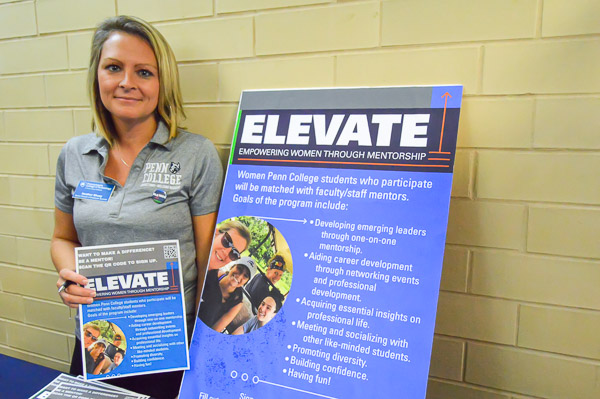 Heather M. Shuey, senior director of employee success, shares information about Elevate. She is among the faculty/staff mentors in the new program, which aims to accelerate the personal and professional development of women students at Penn College.