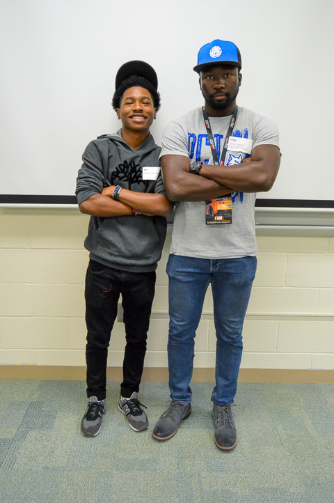 Among the first-year students in attendance were Sid T. Ismail (left), Philadelphia, business administration; and Chike Nwachukwu, Washington, D.C., heating, ventilation & air conditioning engineering technology.