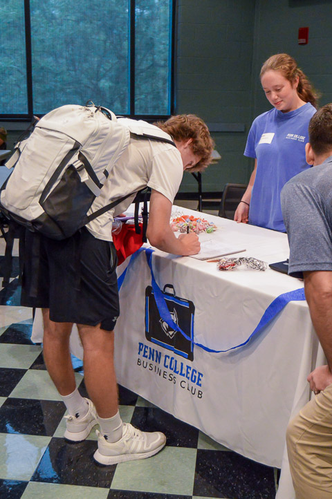 The Penn College Business Club was in prime recruitment mode.