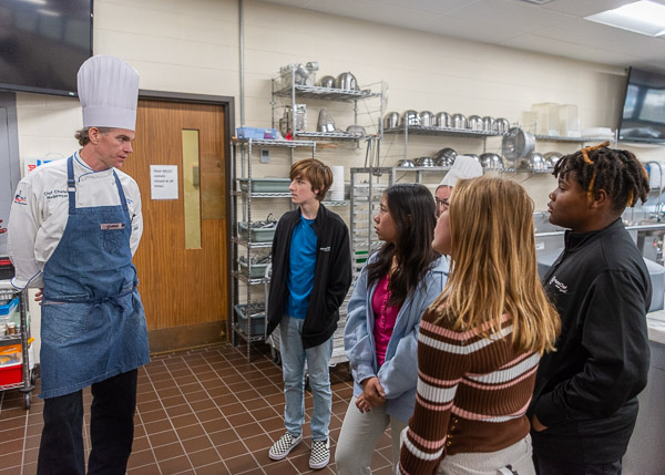 ... where the visitors also met Chef Charles R. Niedermyer II, alumnus and instructor of baking & pastry arts/culinary arts.